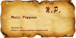 Maic Poppea névjegykártya